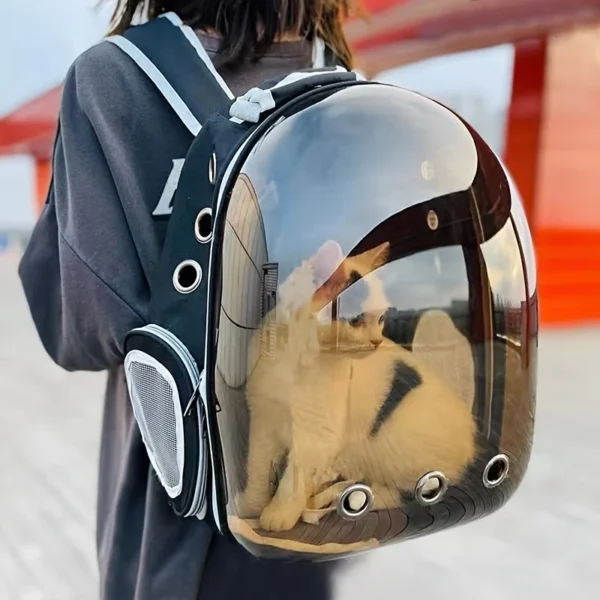Transparent Cat Backpack Carrier – Breathable, Durable & Travel-Ready - Image 5