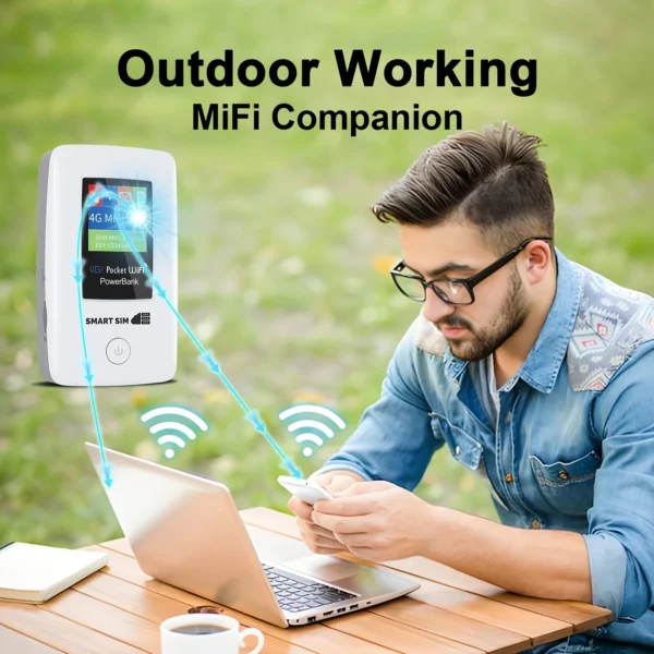4G LTE Mobile WiFi Hotspot – 6000mAh PowerBank, Travel Router - Image 3