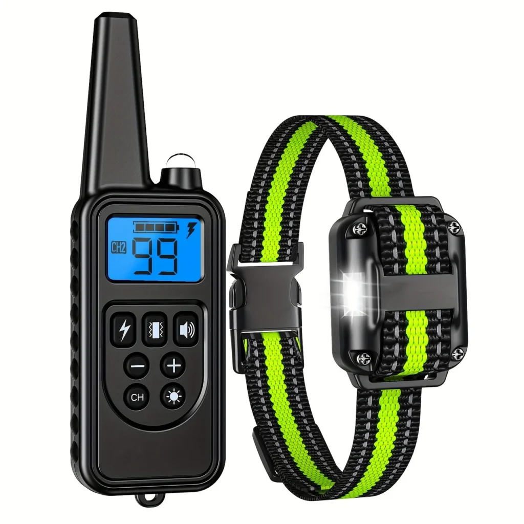Dog Training Collar with Remote – Beep, Vibration, Shock & LED Light (3000Ft Range)